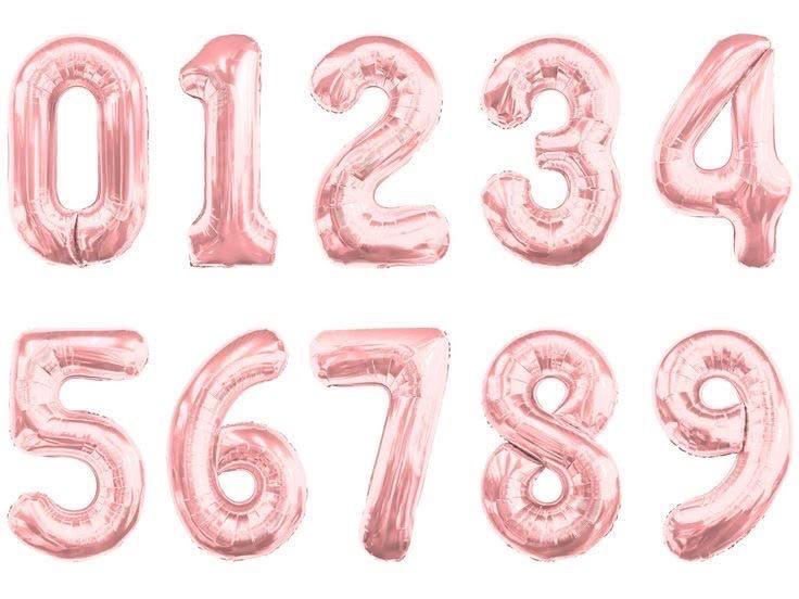Гелиевые шары «Цифры розовые»